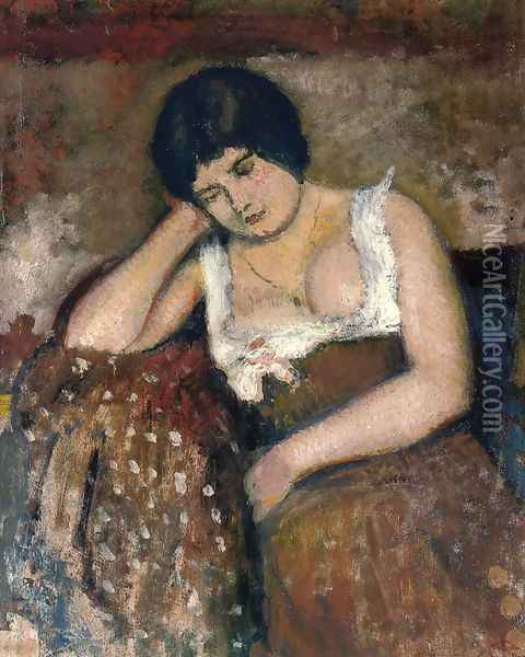 Seated Woman Oil Painting - Georges Lemmen