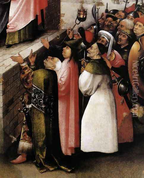 Ecce Homo (detail) 1475-80 Oil Painting - Hieronymous Bosch