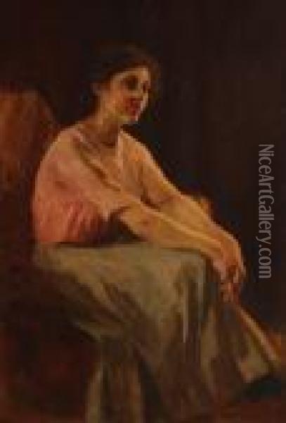 The Thoughts Oil Painting - Ipolit Strambu