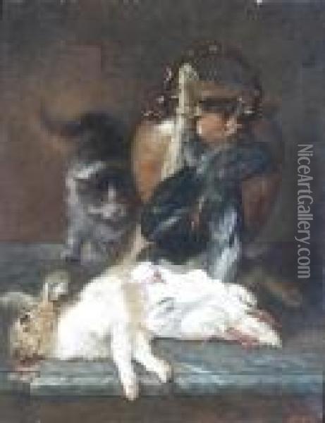 Apres La Chasse Oil Painting - Charles Monginot