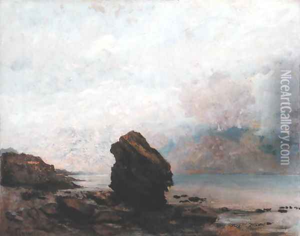 The Isolated Rock, c.1862 Oil Painting - Gustave Courbet