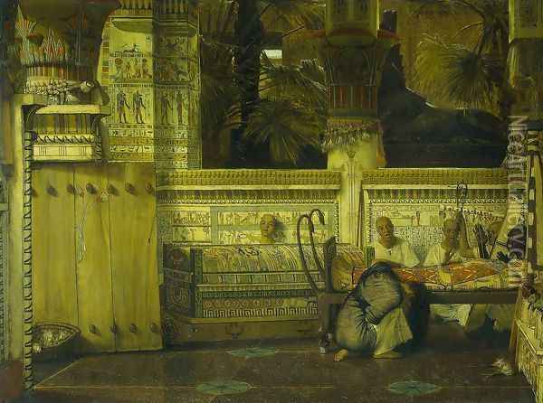 Thee Egyptian widow Oil Painting - Sir Lawrence Alma-Tadema