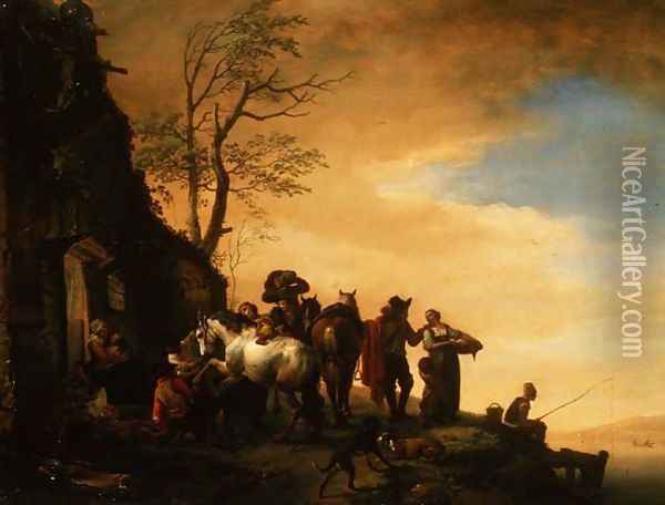 The Farrier Oil Painting - Philips Wouwerman