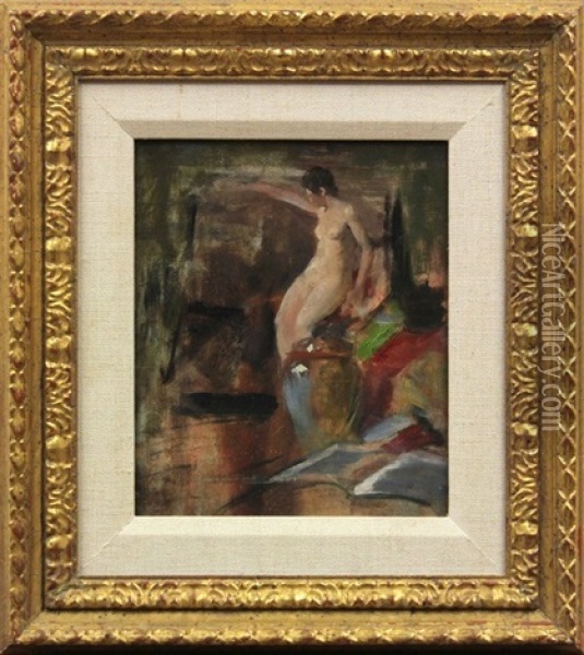 Study Of A Nude Oil Painting - John McClure Hamilton