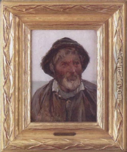 Portrait Of A Fisherman Oil Painting - Gustave Henry Mosler