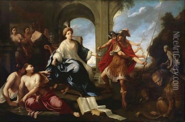 Circe And Odysseus Oil Painting - Pier Francesco Cittadini