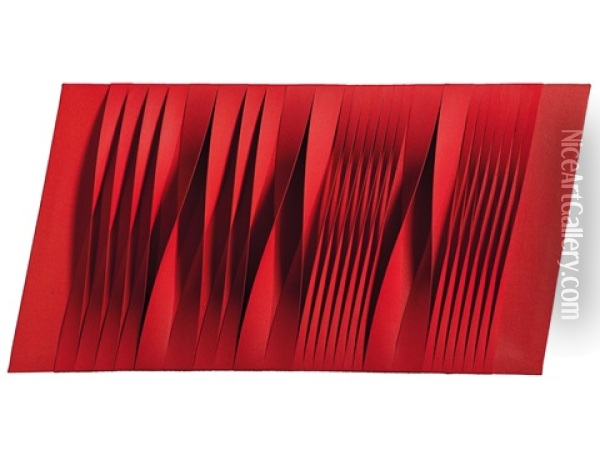 Sincronismo Rosso Oil Painting - Juan Pinos