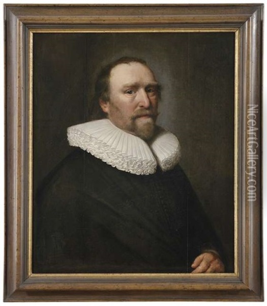 Portrait Des Gaspard Iii De Coligny, Genannt Marechal De Chatillon Oil Painting - Michiel Janszoon van Mierevelt