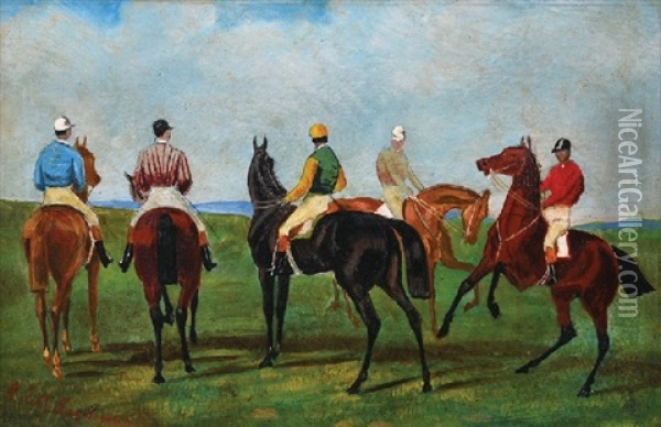 Before The Race Oil Painting - Harry G. Horsford Sandeman