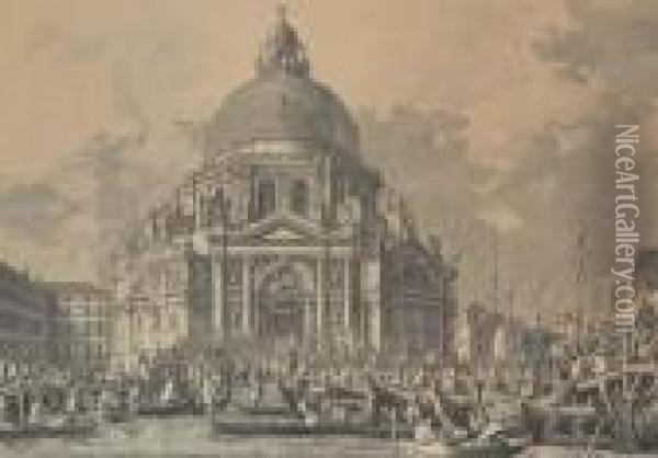 Solennita Del Corpus Domini Durante La Republica Di Venezia Oil Painting - (Giovanni Antonio Canal) Canaletto