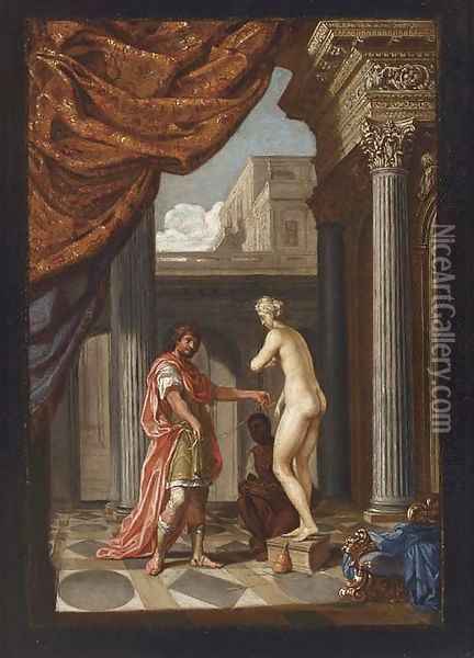 Pygmalion and Galatea Oil Painting - Jacobus Saeys
