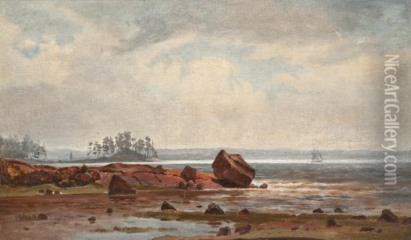 Misty Coastal View Oil Painting - Johan Knutson