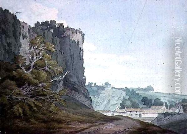 Part of Chepstow Castle, Monmouthshire Oil Painting - John White Abbott