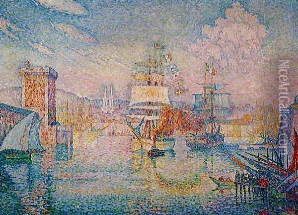Entrance to the Port of Marseilles Oil Painting - Paul Signac