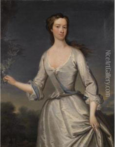 Portrait Of Henrietta Oil Painting - Charles Jervas