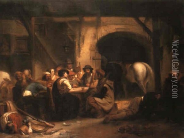 The Story Teller Oil Painting - Ferdinand de Braekeleer the Elder