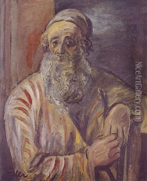 Le Rabbin Oil Painting - Adolphe Aizik Feder