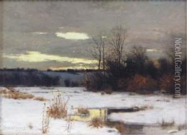 A Winter Landscape Oil Painting - Charles Warren Eaton