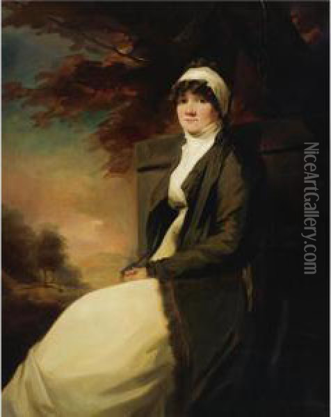 Portrait Of Zepherina Veitch Of Eliock Oil Painting - Henry Macbeth-Raeburn