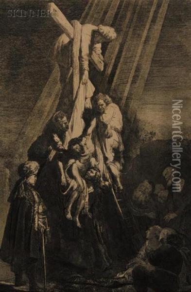 The Descent From The Cross Oil Painting - Rembrandt Van Rijn