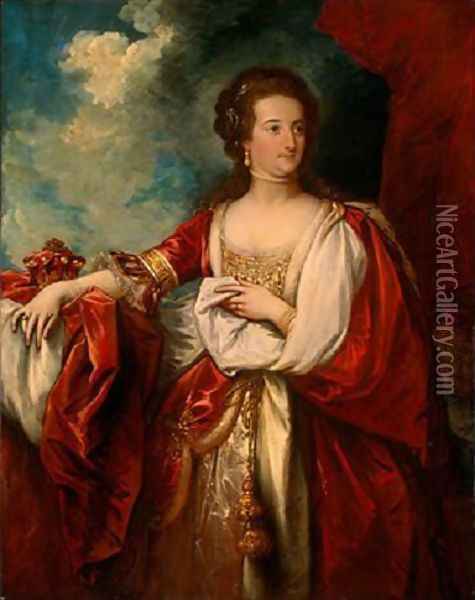Elizabeth, Countess of Effingham Oil Painting - Benjamin West