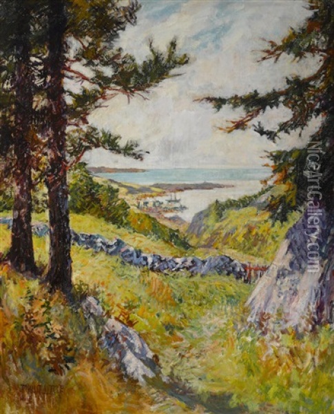 Across The Meadow, Salem, Massachusetts Oil Painting - Philip Little