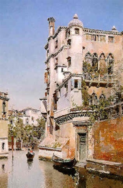 Rincon De Venecia Oil Painting - Martin Rico y Ortega