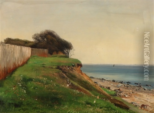 Coastal Scenery From Aebelo Island Oil Painting - Carl Frederik Peder Aagaard