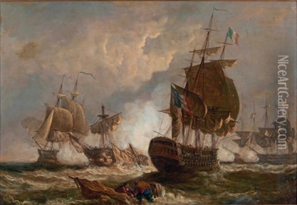 Marine Oil Painting - Henry Milbourne