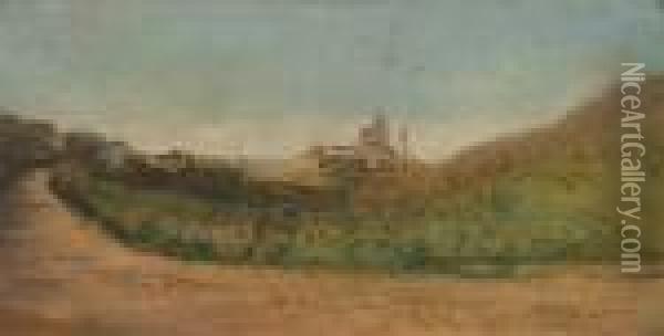Veduta Di Vinci Oil Painting - Telemaco Signorini