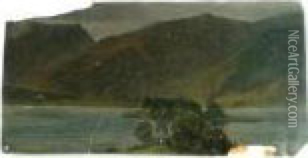 Highland Landscape Oil Painting - Landseer, Sir Edwin