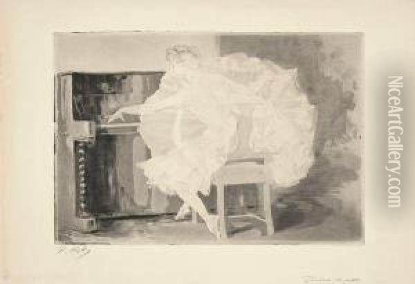 Danseuse Au Piano Oil Painting - Paul Renouard