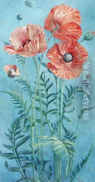 Poppies, 1916 Oil Painting - Frank Steeley