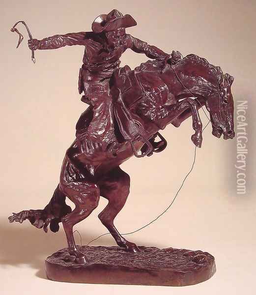 Bronco Buster Oil Painting - Frederic Remington