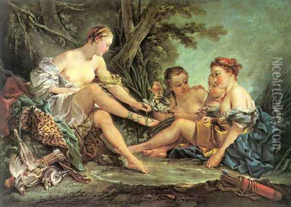 Diana's Return from the Hunt Oil Painting - Francois Boucher