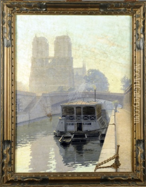 Notre Dame De Paris Oil Painting - Wilhelm Andersen