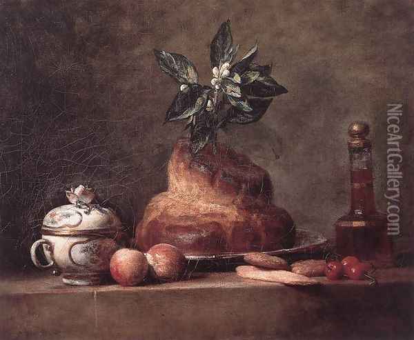 La Brioche (Cake) 1763 Oil Painting - Jean-Baptiste-Simeon Chardin