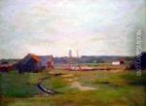Back Bay Country Oil Painting - Henry Bayley Snell