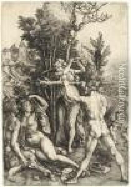 Hercules (b. 73; M., Holl. 63; S.m.s. 22) Oil Painting - Albrecht Durer