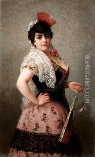 Carmen - 1886 Oil Painting - Ernesto Fontana