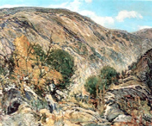 A California Hill And Brook (the Gorge) Oil Painting - Charles Reiffel