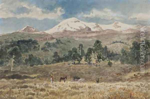 Nevado de Iztlazihuatl Oil Painting - August Lohr