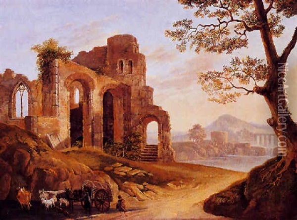 Escena Con Ruinas Oil Painting - Jan Miel