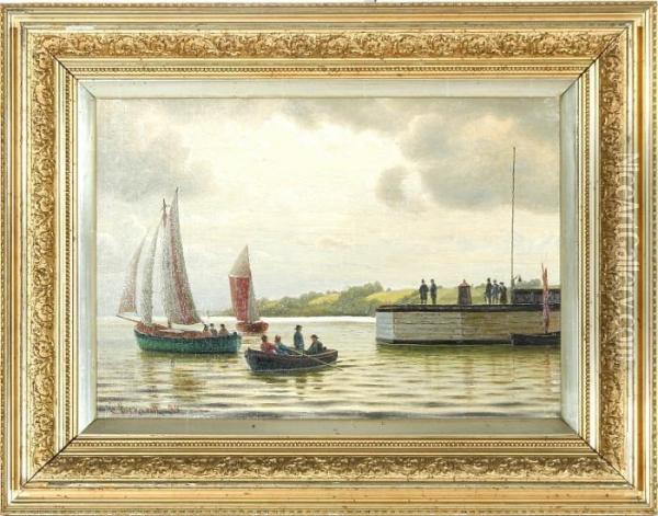 A Coastal Scenery Oil Painting - Christian Eckardt