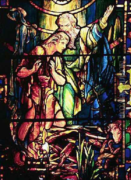 Abraham and Isaac Oil Painting - Louis Comfort Tiffany