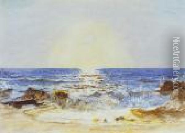 Sunrise Over The Sea Oil Painting - Samuel Palmer