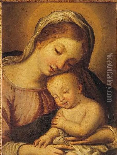 Virgen Con El Nino Oil Painting - Giovanni Battista Salvi