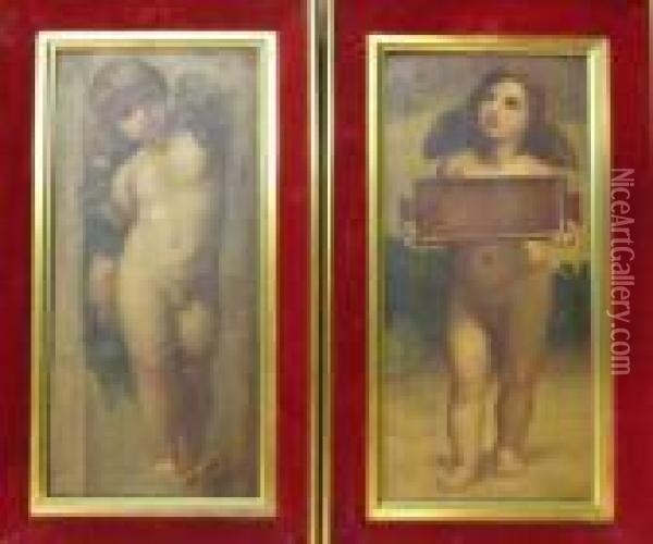 Anges Oil Painting - Raphael (Raffaello Sanzio of Urbino)