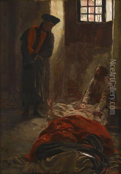 In The Prison Oil Painting - Howard Pyle
