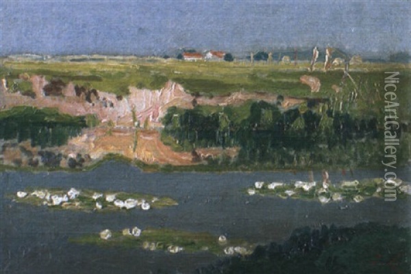 Leiezicht Oil Painting - Emile Claus